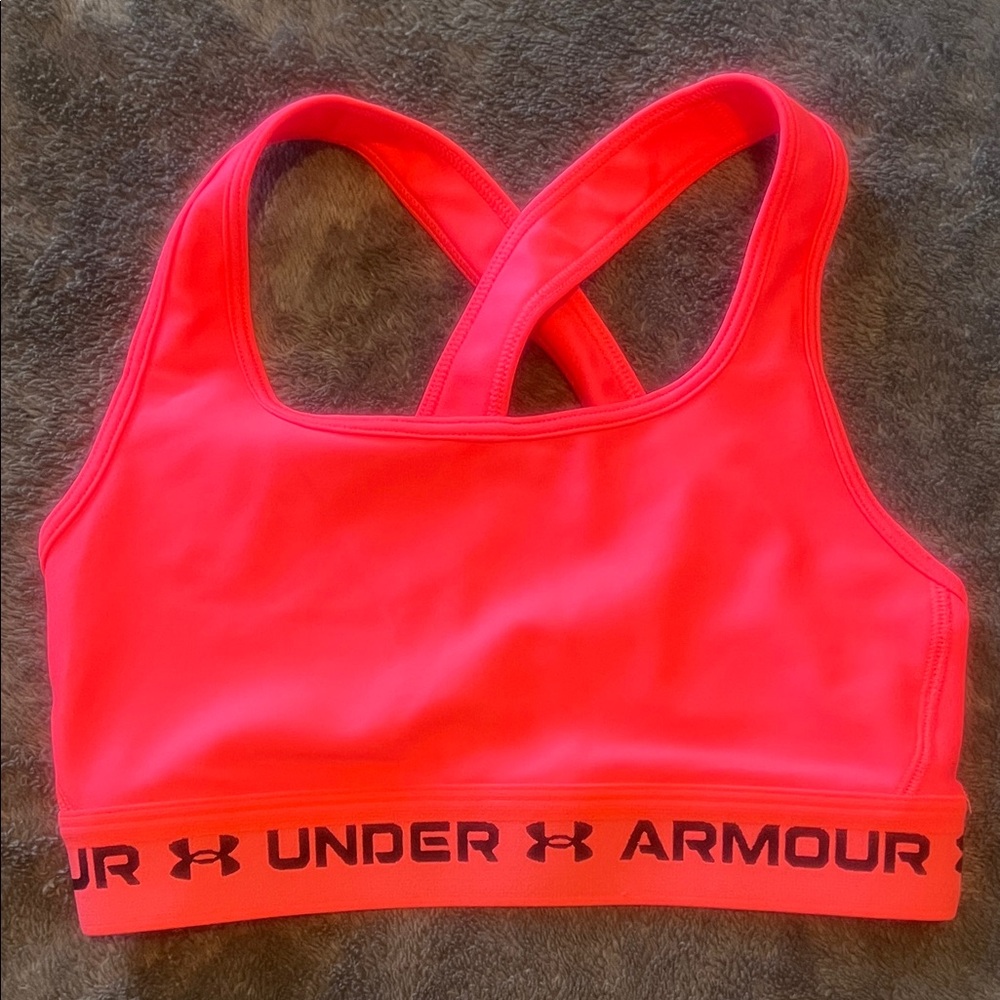 Under Armour Crossback Mid Compression Sports Bra- xs